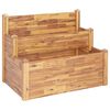 vidaXL Garden Planter Natural wood color Solid acacia wood Large