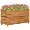 vidaXL Raised Bed Natural Wood Recycled Teak Wood and Steel Medium