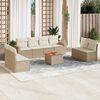 vidaXL Sofa Set Beige PE rattan Large Modular Garden Sofa Set Modern