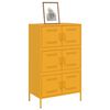 vidaXL Highboard Mustard yellow Steel Large Highboard Rectangular
