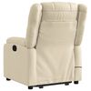 vidaXL Stand up Massage Recliner Chair Cream Fabric