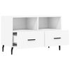 vidaXL TV Cabinet White Engineered wood, Metal Medium TV Cabinet