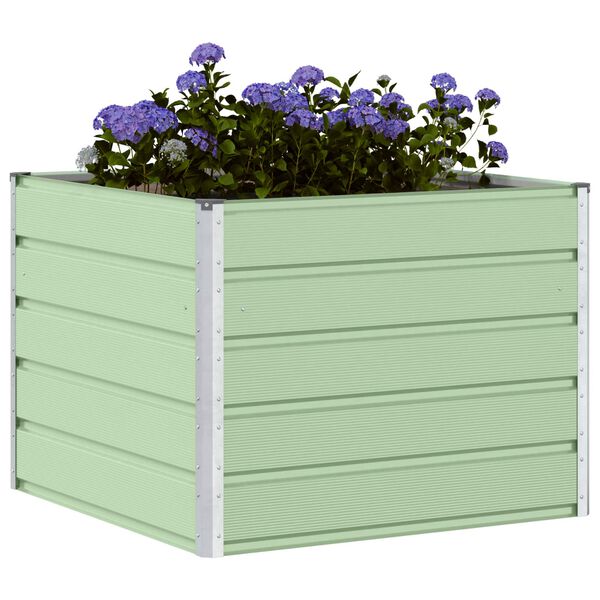 vidaXL Planter Pastel Green 100 x 100 x 75 cm Steel