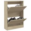 vidaXL Shoe Cabinet Sonoma Oak Engineered Wood Small Shoe Cabinet