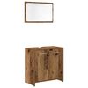 vidaXL Bathroom Furniture Set Old wood Engineered wood, glass Medium