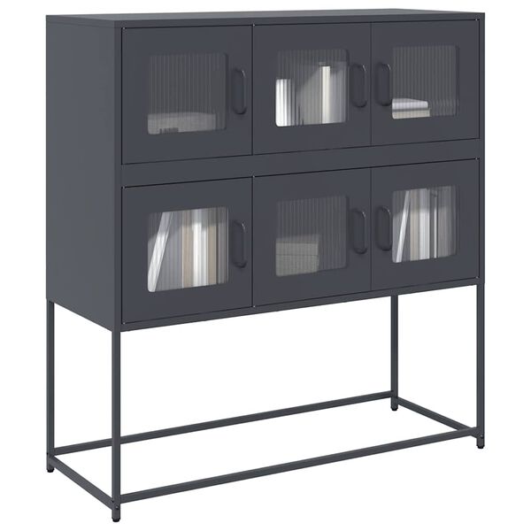 vidaXL Sideboard Anthracite Cold-rolled Steel 39.6 in Sideboard