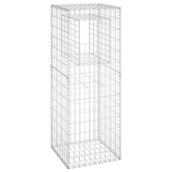 vidaXL Gabion Basket Posts 2 pcs 19.7"x19.7"x55.1" Iron