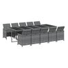 vidaXL Garden Dining Set Grey