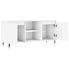 vidaXL TV Cabinet White Engineered wood, iron Medium TV Cabinet