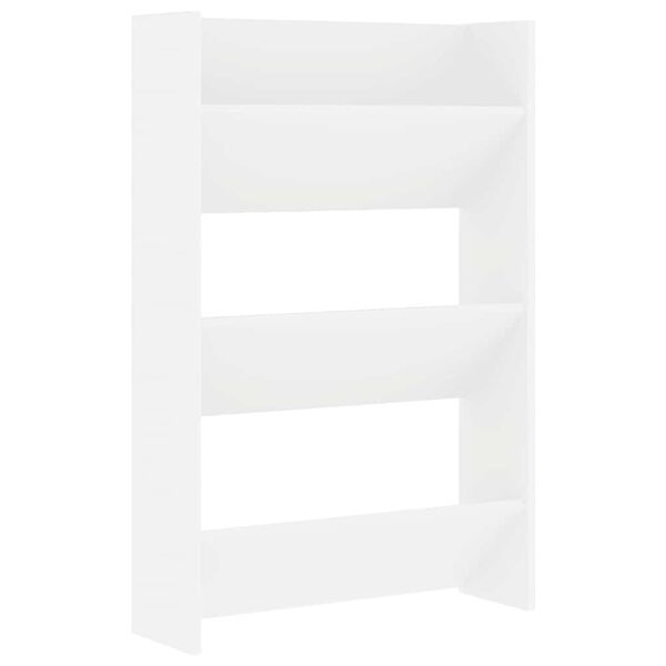 vidaXL Wall Shoe Cabinet White 23.6"x7.1"x35.4" Engineered Wood