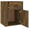 vidaXL Bedside Cabinet Smoked oak Engineered wood