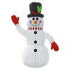 vidaXL Inflatable Snowman Multicolor