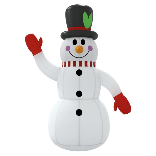 vidaXL Inflatable Snowman Multicolor