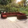 vidaXL Garden Lounge Set Brown, Cinnamon Red