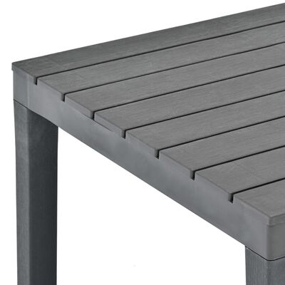 vidaXL Patio Table Anthracite 30.7"x30.7"x28.3" Plastic