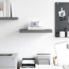 vidaXL Wall Shelf High gloss grey Honeycomb MDF, metal 19.7 in