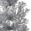 vidaXL Artificial Half Christmas Tree Silver PVC, steel Slim