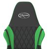 vidaXL Gaming Chair Black and Green Faux Leather, Metal, Plywood, Foam