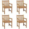 vidaXL Outdoor Chair Set of 4 Brown