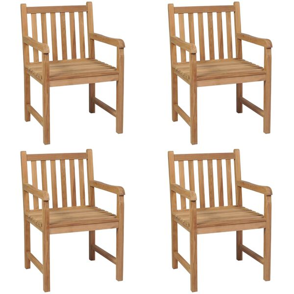 vidaXL Outdoor Chair Set of 4 Brown