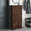 vidaXL Shoe Cabinet Brown Oak 23.6"x8.3"x49.4" Engineered Wood