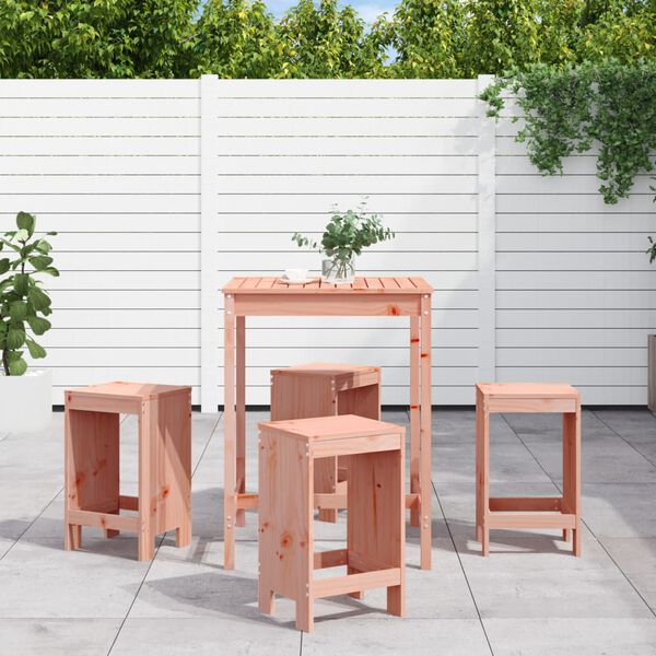 vidaXL Garden Bar Set Natural Wood Solid Douglas Wood Compact Durable