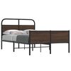 vidaXL Bed Frame Brown Oak Steel Double Durable Bed Frame