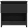 vidaXL Bedside Cabinet Black Engineered wood Compact Bedside Cabinet