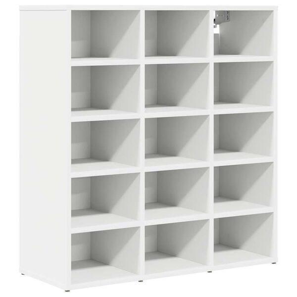vidaXL Shoe Cabinet White 30.51 x 11.81 x 32.87 in Engineered Wood