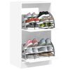 vidaXL Shoe Cabinet White Engineered wood Medium Shoe Cabinet