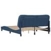 vidaXL Bed Frame Blue 100% polyester fabric, metal, solid pine wood, plywood