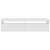 vidaXL TV Cabinet Set of 2 White Engineered Wood 29.5 x 13.8 x 15.7 in