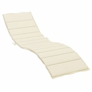 vidaXL Sun Lounger Cushion Cream Oxford fabric (100% polyester) Extra Long