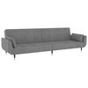 vidaXL Sofa Bed Light Grey Velvet (100% polyester), wood, metal 2-seater