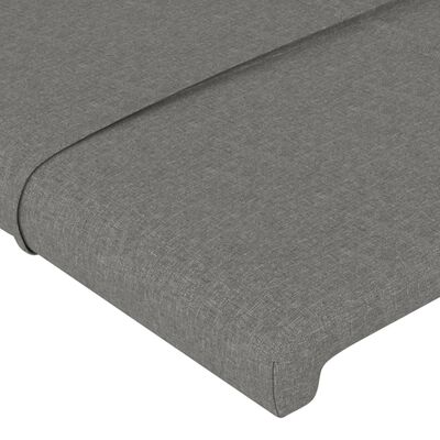 vidaXL LED Headboard Dark Gray 79.9"x6.3"x30.7"/34.6" Fabric