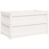 vidaXL Garden Planter White Solid pine wood 35.4x19.7x19.7 in