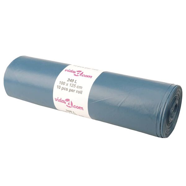 vidaXL Bin Bags 100 pcs Blue 63.4 gal