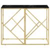vidaXL Console Table Gold Stainless steel and tempered glass Console Table