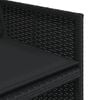 vidaXL Garden Dining Set Black PE rattan Large Foldable