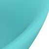 vidaXL Luxury Basin Overflow Oval Matt Light Green 23.0x15.4" Ceramic