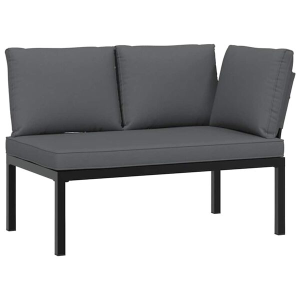 vidaXL Garden Sofa Set Black and Anthracite