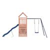 vidaXL Outdoor Playset Natural wood, Blue Solid Douglas wood, Polypropylene