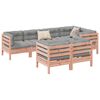 vidaXL Garden Sofa Set Reddish-Brown, Gray