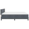 vidaXL LED Box Spring Bed Dark Grey 78.74 x 78.74 in Velvet