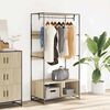 vidaXL Wardrobe Sonoma Oak Engineered Wood, Metal 35.4 x 19.7 x 70.9 in