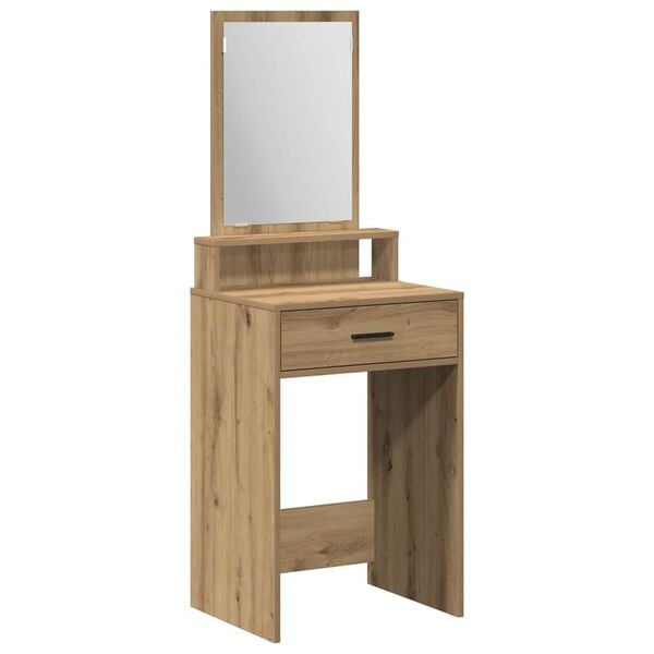 vidaXL Dressing Table with Drawer Artisan Oak 19.69 x 16.14 x 55.12 in