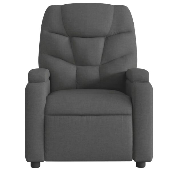 vidaXL Recliner Chair Dark grey Fabric (100% polyester) Adjustable