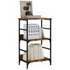 vidaXL Bookshelf Smoked Oak Engineered wood Medium Storage Bookshelf