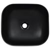 vidaXL Wash Basin 17.5x15.6x5.7" Ceramic Black