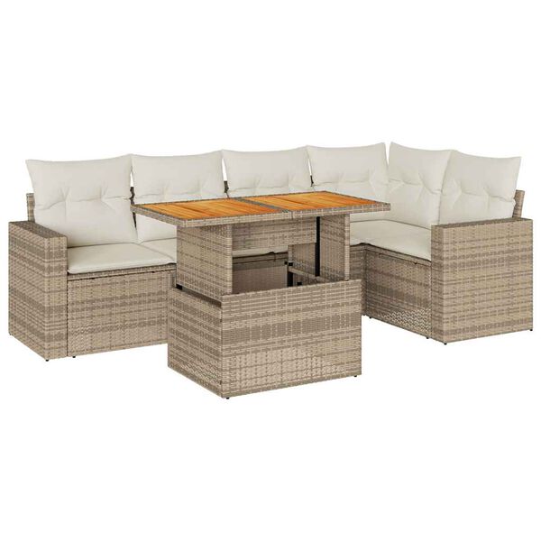 vidaXL Garden Sofa Set Beige